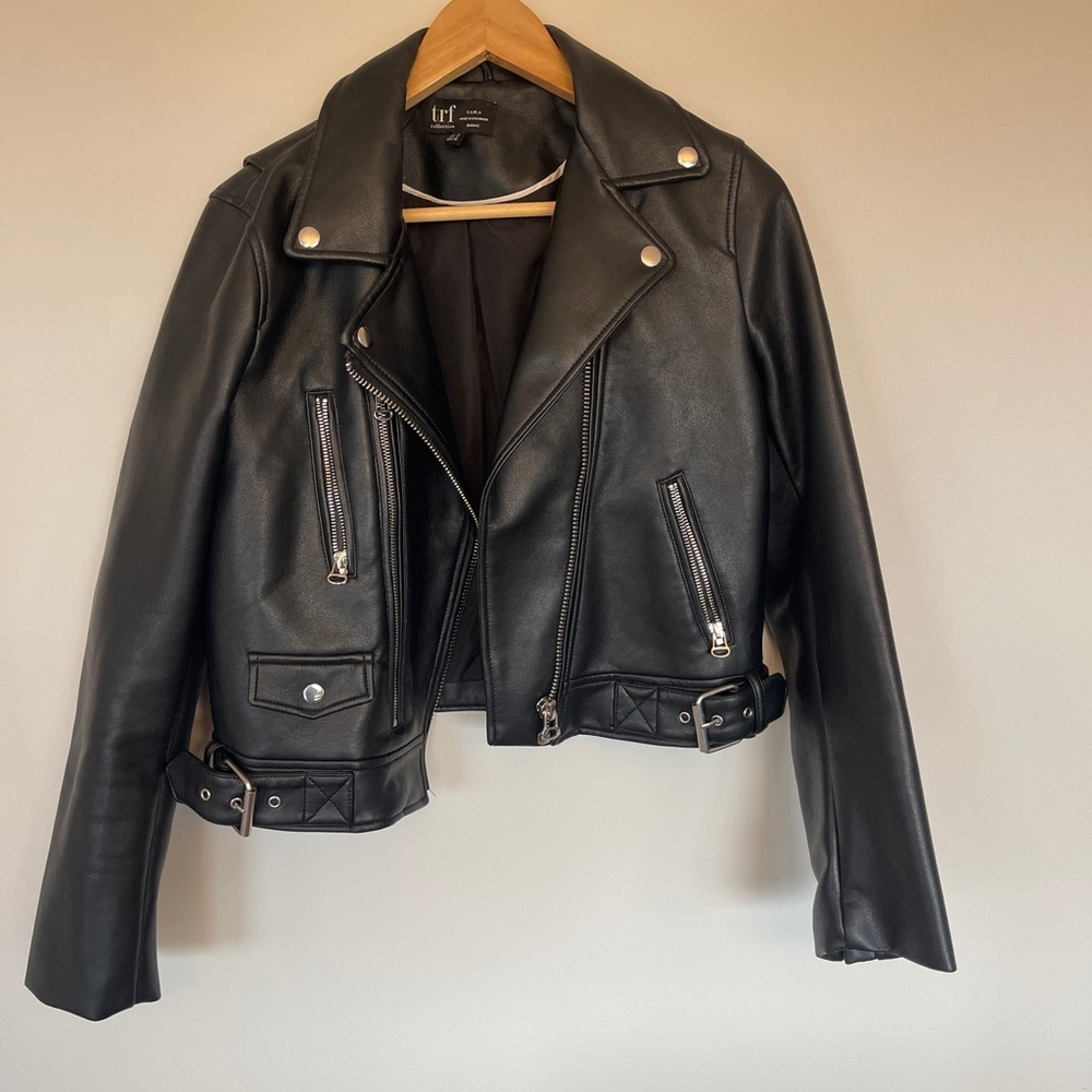 Zara leather jacket in perfect condition